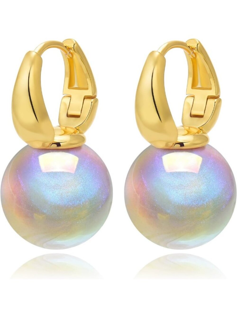 Elegant Oversized Pearl Drop Earrings for Women - Statement Dangle Jewelry Gift